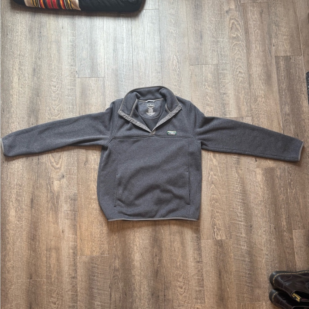 L.L. Bean Gray Button Up Sweater